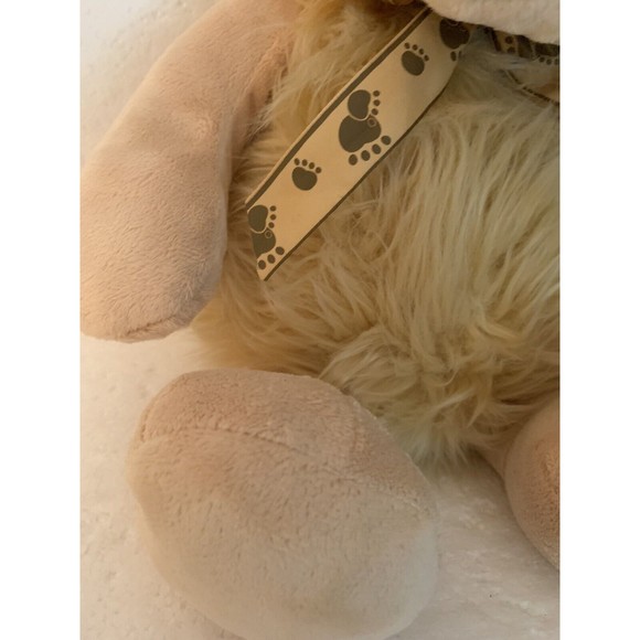Lion Plush Stuffed Animal Le Rouet Canada Jouet en Peluche Paw Print Ribbon 16" - Picture 5 of 15